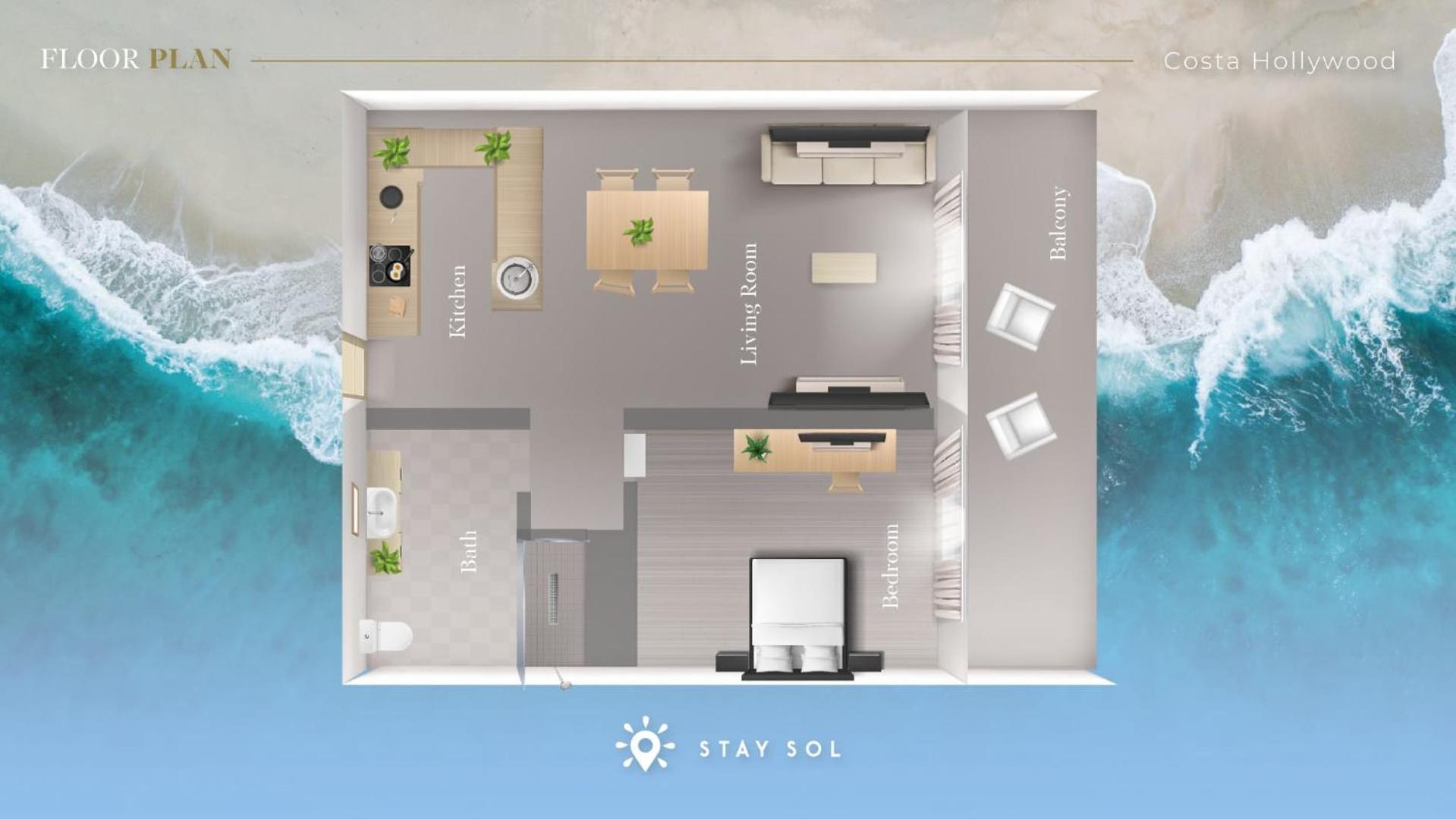 Tropical Oasis - Rooftop Pool- Near Beach - Gym Hollywood Luaran gambar